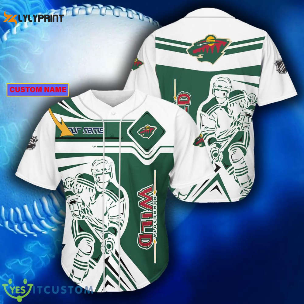 Minnesota Wild Baseball Jersey For Fans Gift for Men Dad - lylyprint.com T-Shirts, Hoodie, Sweatshirt (Image 1)