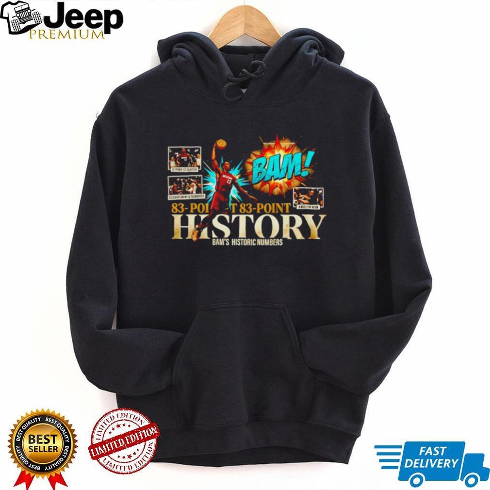 Bam Adebayo Miami Heat 83 Point History Graphic T Shirt