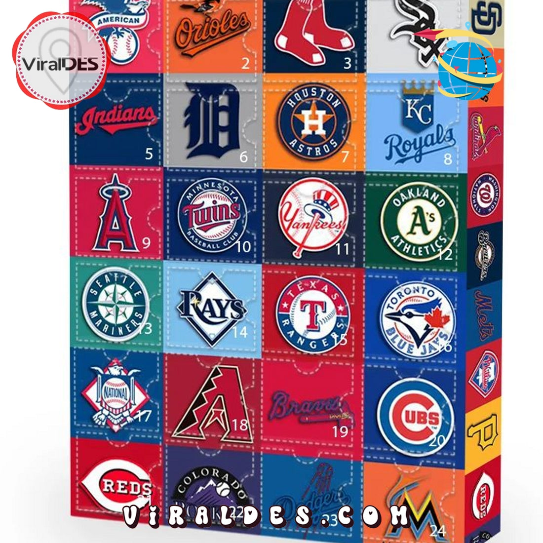 MLB 2025 Advent Calendar, 24 Gifts Are In It