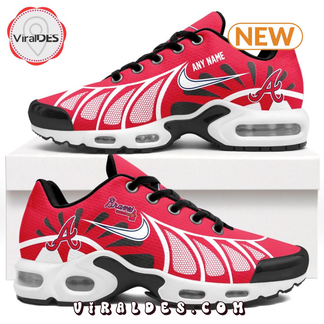 MLB Atlanta Braves Custom Air Max Plus Shoes