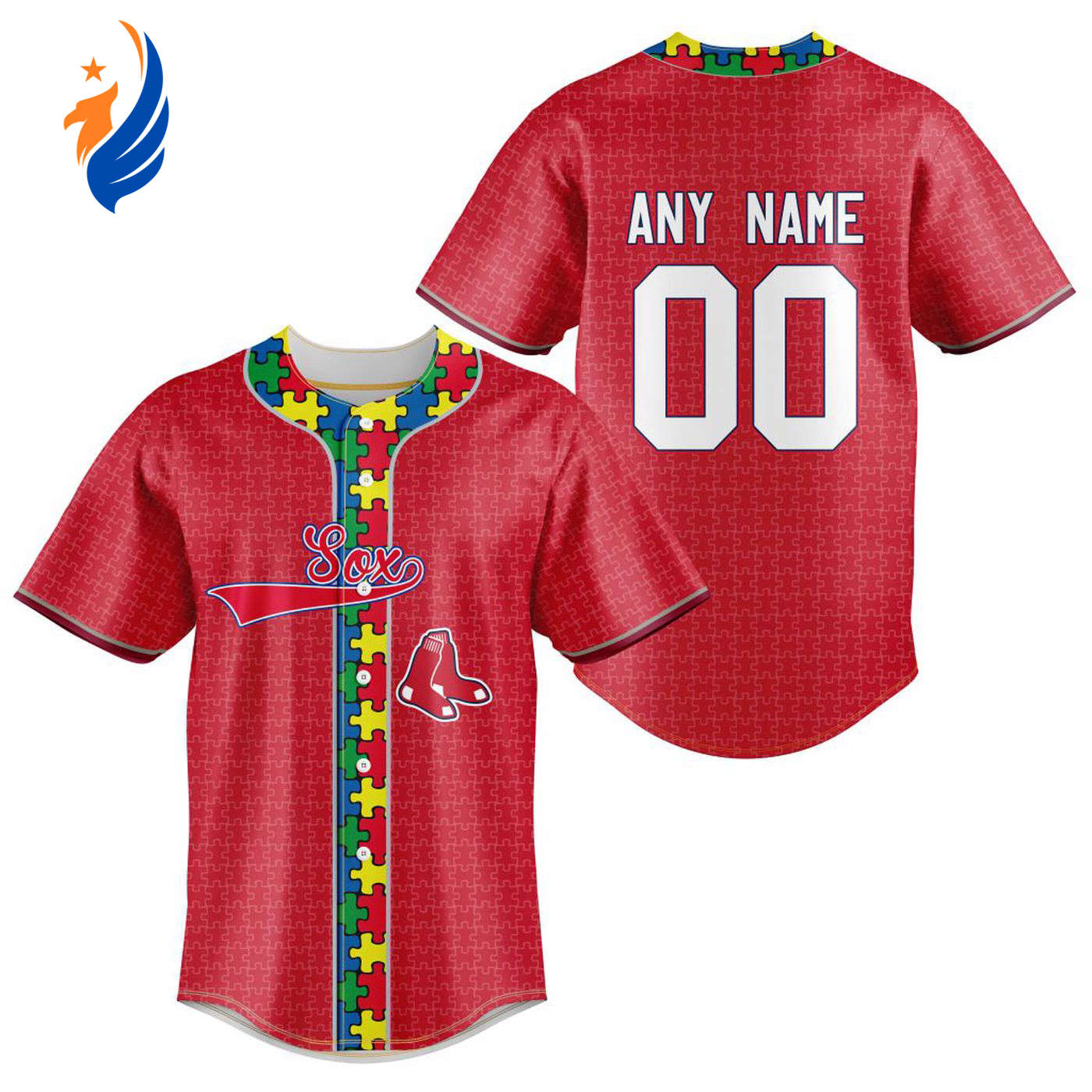 MLB Boston Red Sox Specialized Baseball Jersey Fearless Aganst Autism Gift for Men Women - Bafud
