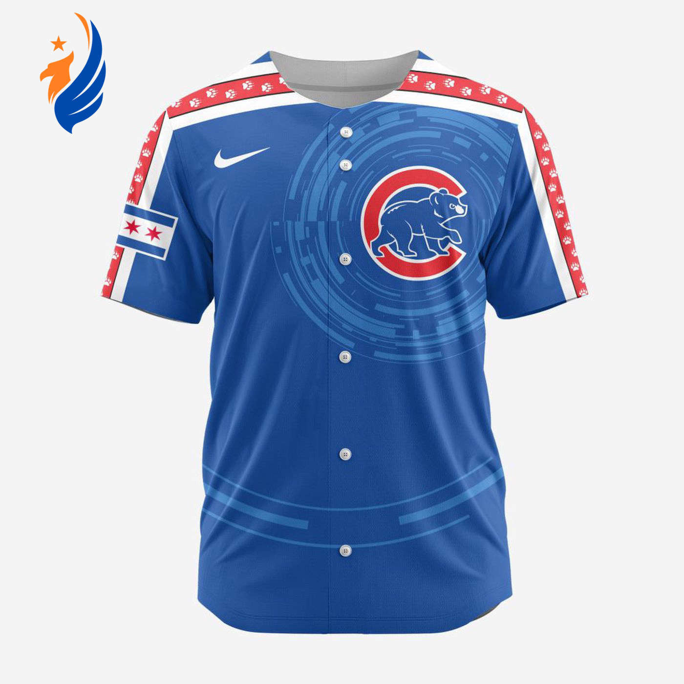 MLB Chicago Cubs Personalized Alternate Design Concept Baseball Jersey 2402 - Bafud T-Shirts, Hoodie, Sweatshirt (Image 1)