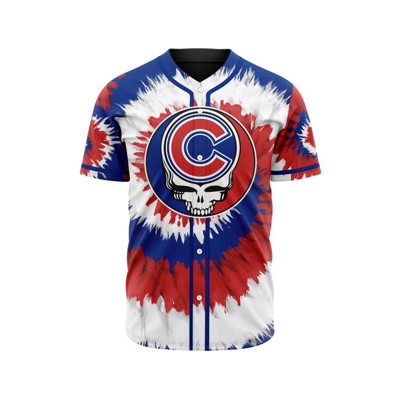 MLB Chicago Cubs Special Grateful Dead Design Baseball Jersey Gift for Men Women - Bafud