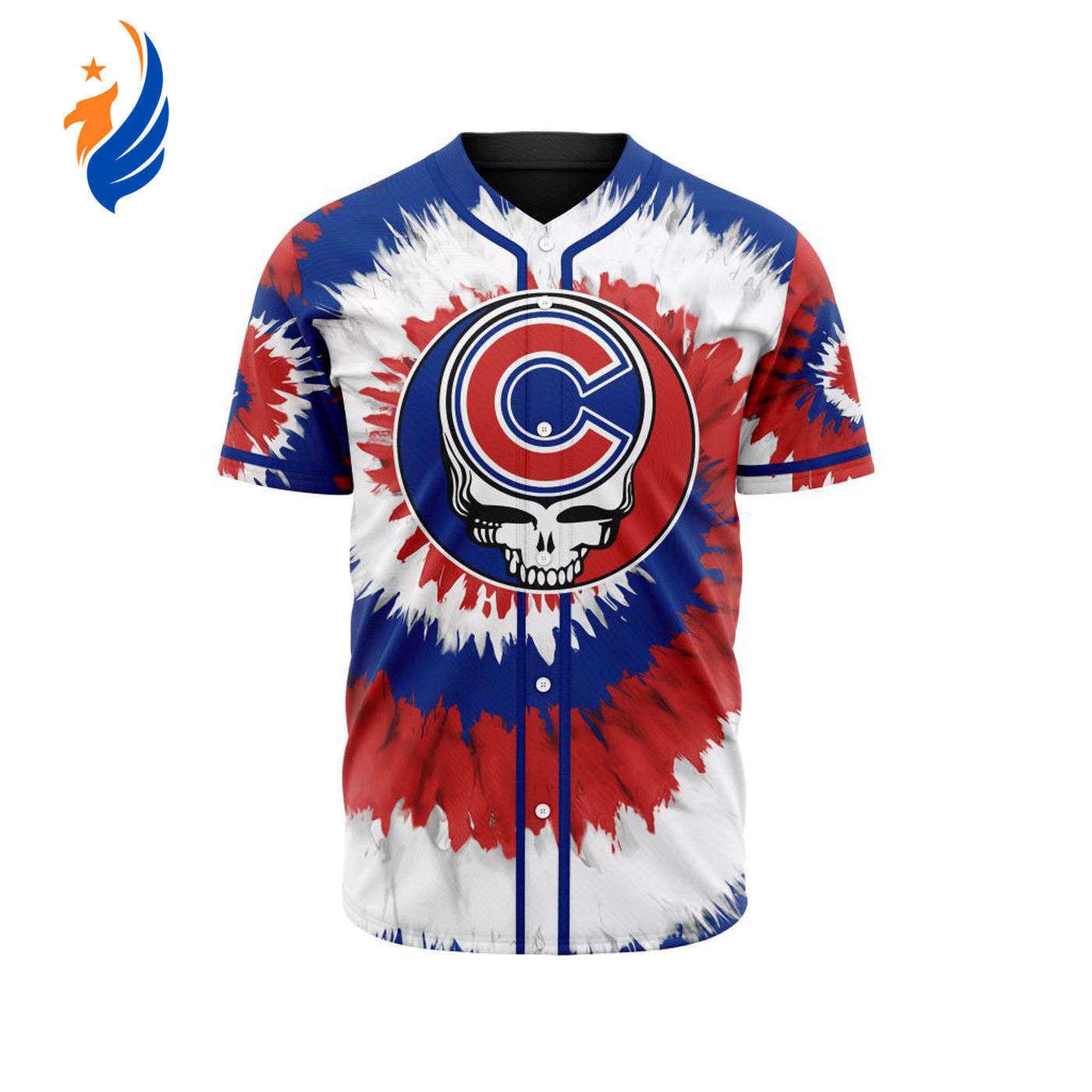 MLB Chicago Cubs Special Grateful Dead Design Baseball Jersey Gift for Men Women - Bafud