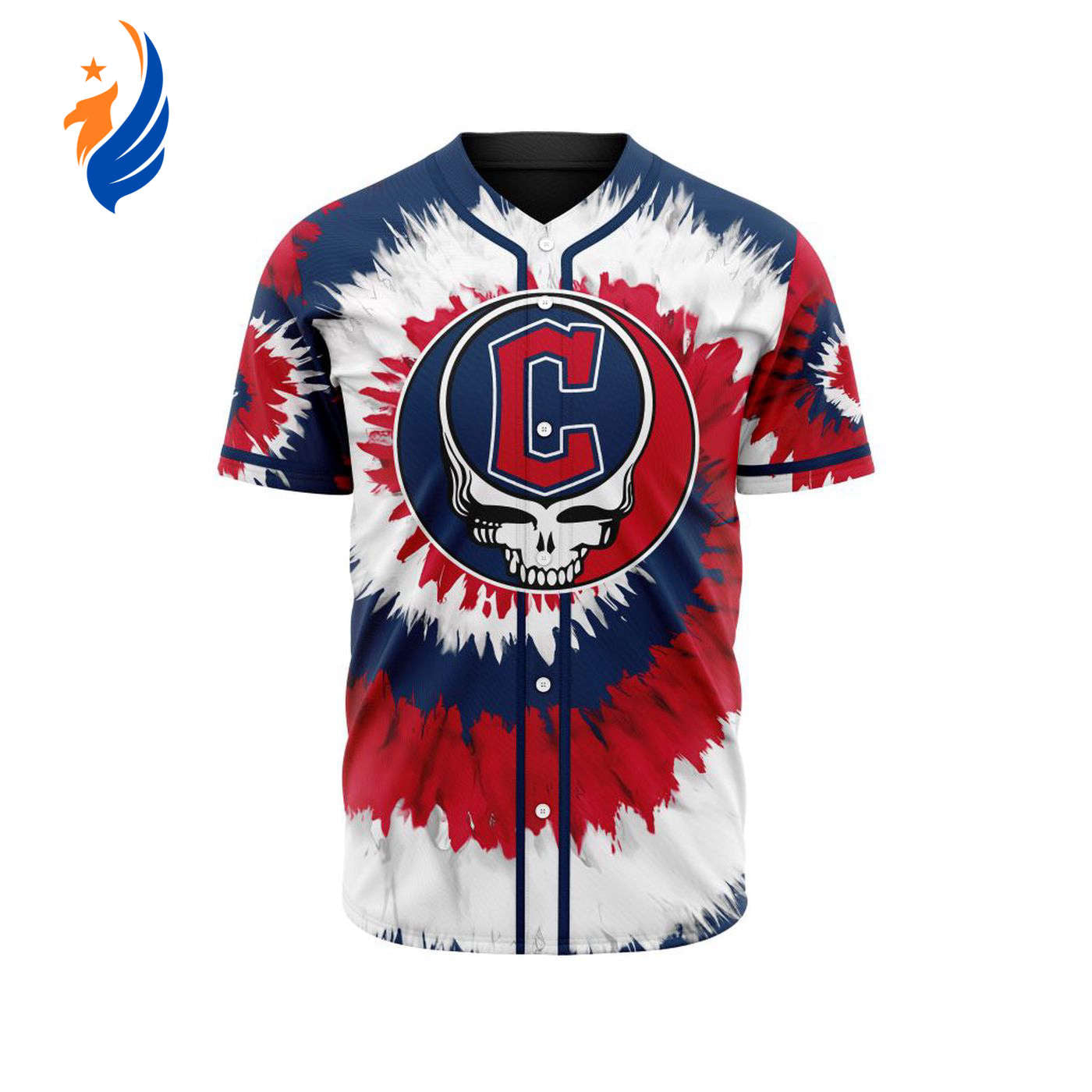 MLB Cleveland Guardians Special Grateful Dead Design Baseball Jersey Gift for Men Women - Bafud T-Shirts,... (Image 1)