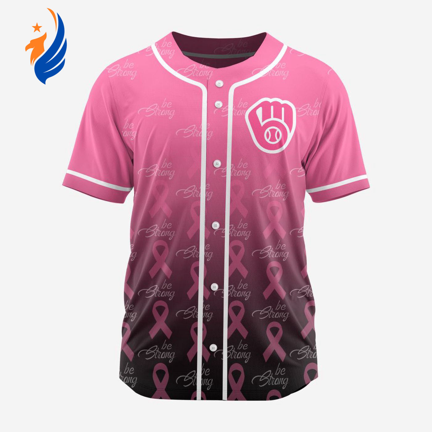 MLB Milwaukee Brewers Special Pink Design Fight Breast Cancer Baseball Jersey Gift for Men Women - Bafud... (Image 1)
