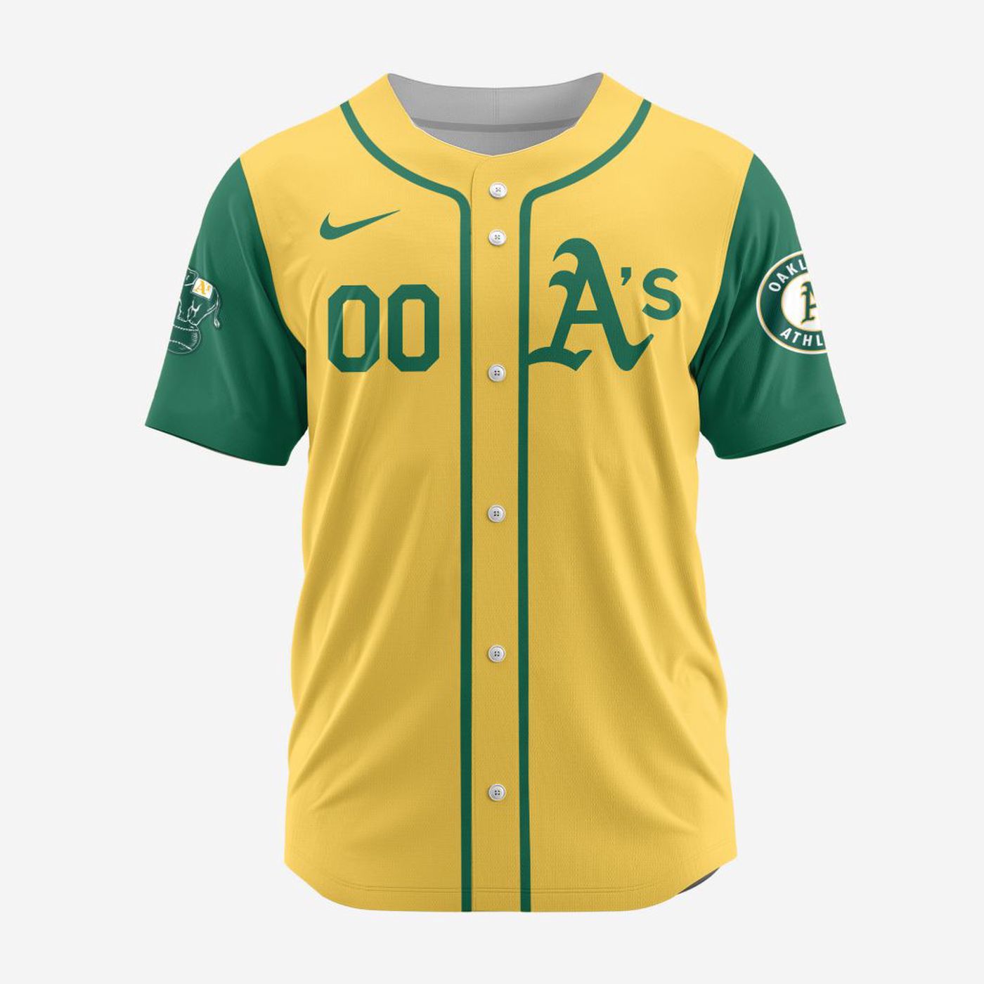 MLB Oakland Athletics Personalized Alternate Design Concept Baseball Jersey 2403 - Bafud