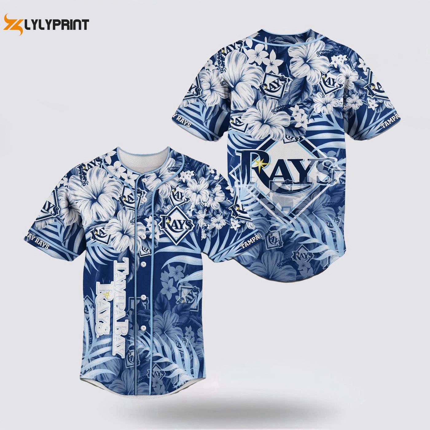 MLB Tampa Bay Rays Flower Jersey: Show Your Team Spirit with this Stylish Baseball Jersey! - lylyprint.com