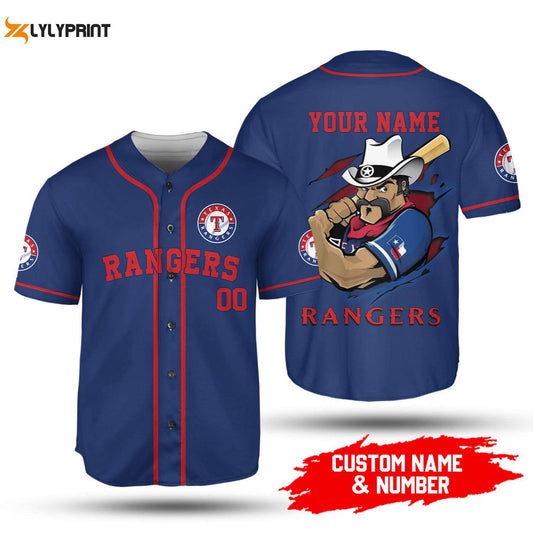 Personalized MLB Texas Rangers Baseball Jersey V6 - Custom Name & Number Unisex Shirt - Gift for Men Women - lylyprint.com