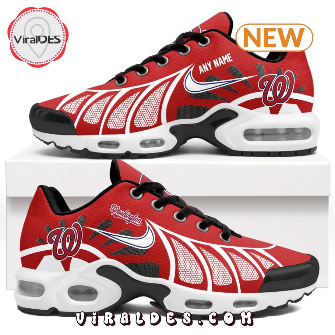MLB Washington Nationals Custom Air Max Plus Shoes