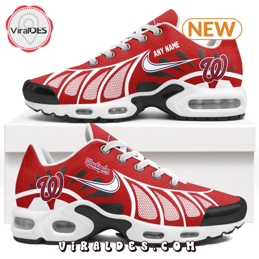 MLB Washington Nationals Custom Air Max Plus Shoes