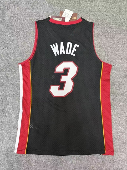 mn Retro Hot Press Jersey sw Heat Team 201213 Season Black 3 # Wade Style 1