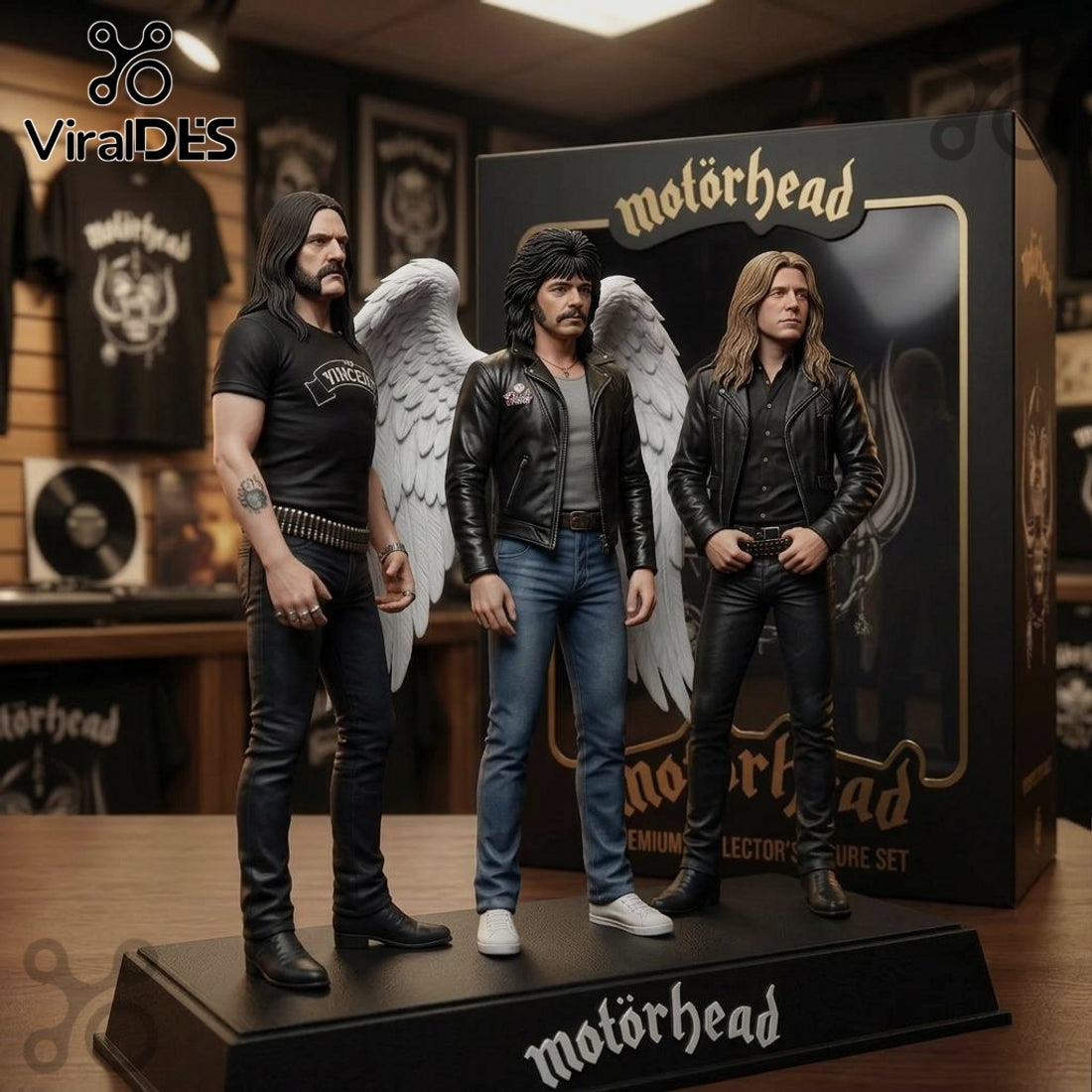 Motörhead Band Angel Wings Premium Collector’s Figure Set