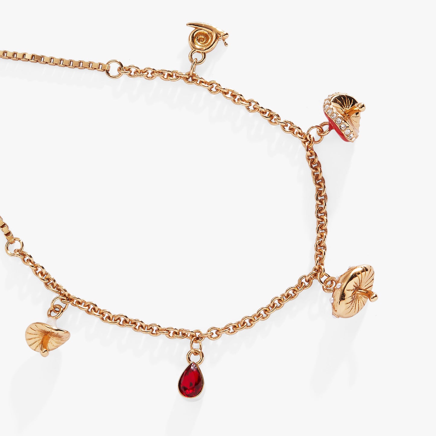 Mushroom Bolo Charm Bracelet