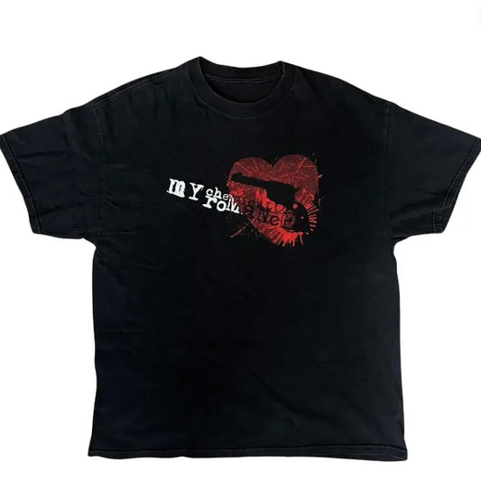 my chemical romance merch T-shirt, Revenge Women's Black and Red T-shirt Top Womenswear  Underwear Tshirt, Vintage Unisex T-Shirt, Graphic Tee Jujutsu Kaisen Lady