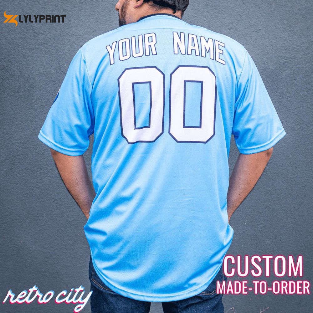 Myrtle Beach Mermen Kenny Powers Full-Button Baseball Jersey Custom - lylyprint.com T-Shirts, Hoodie, Sweatshirt (Image 2)
