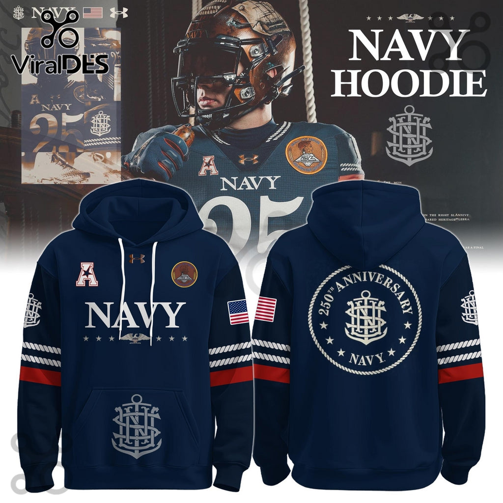 Navy Midshipmen x 250th Anniversary Hoodie, Cap