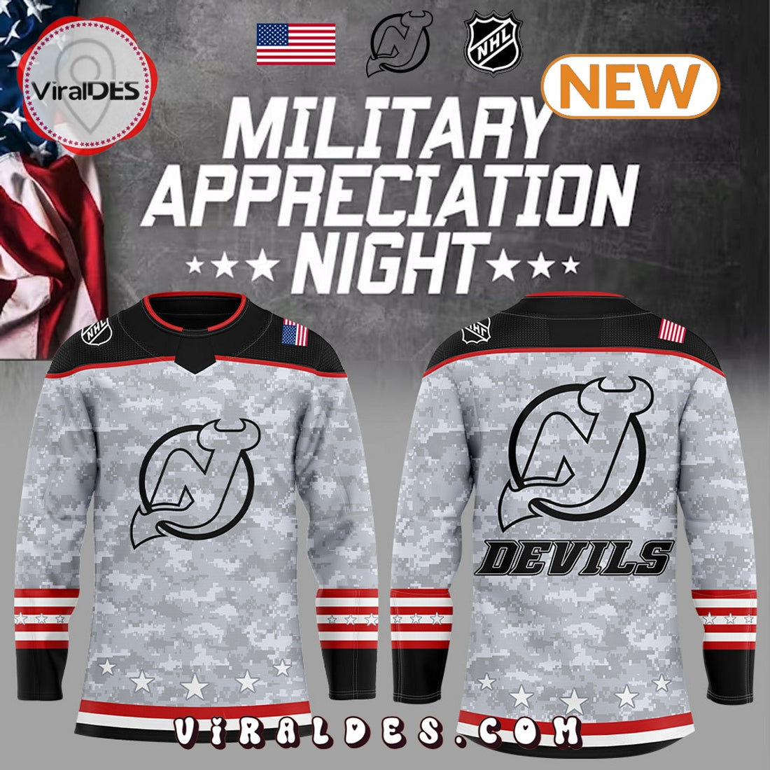 New Jersey Devils Military Appreciation Night Hockey Jersey