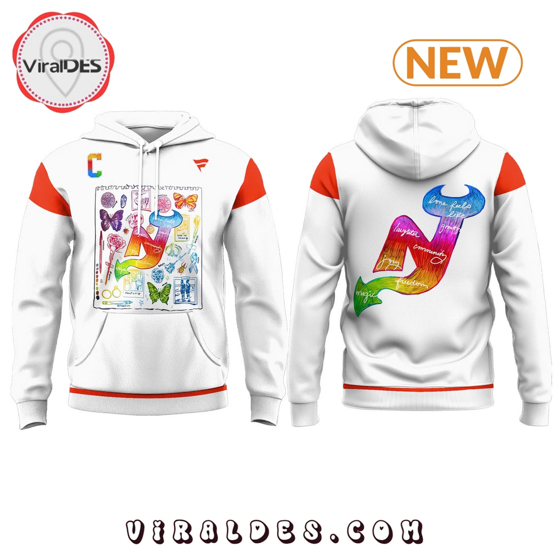 New Jersey Devils White Military Appreciation Month Hoodie