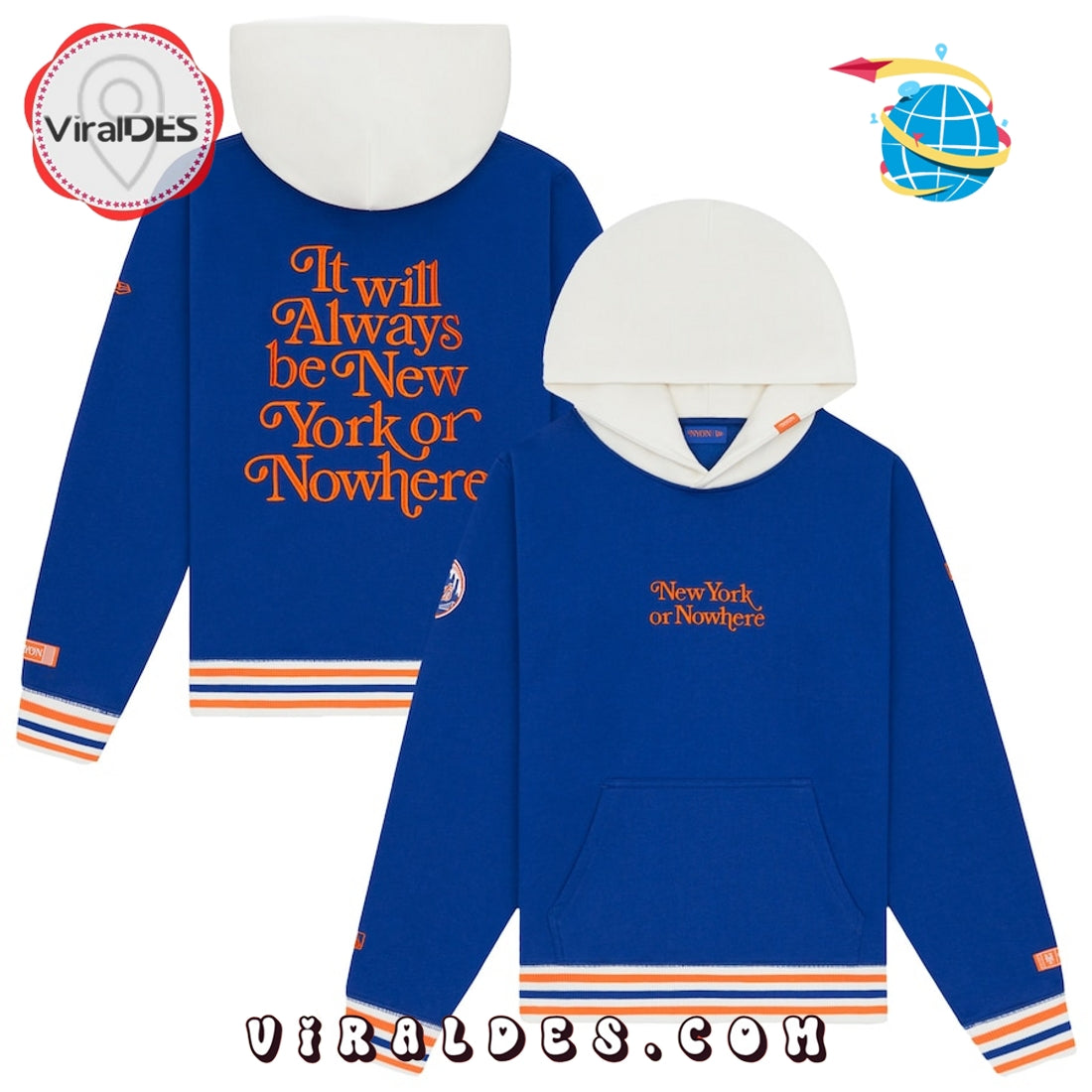 New New York or Nowhere Blue Hoodie
