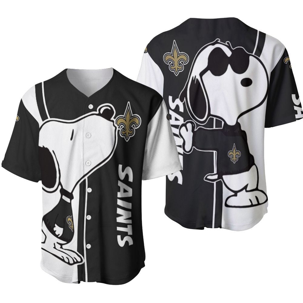 New Orleans Saints snoopy lover Printed Baseball Jersey Gift for Men Dad - Gift for Women Men - Bafud