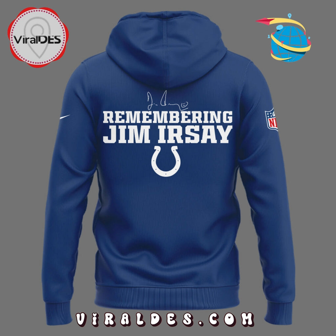 New The Boss Jim Irsay Patch Uniform Hoodie
