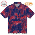 New York Giants Leafy Palms Blue Hawaiian Shirt