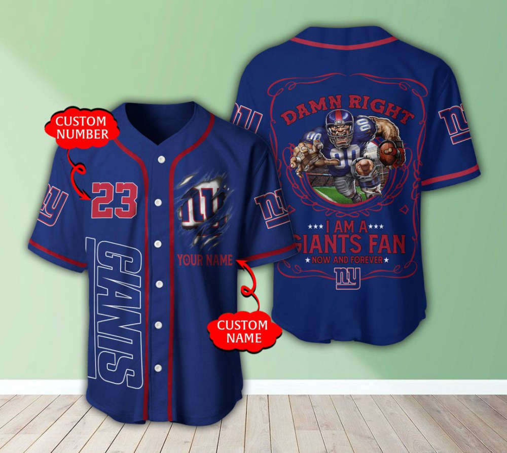 New York Giants Personalized Baseball Jersey Fan Gifts - lylyprint.com T-Shirts, Hoodie, Sweatshirt (Image 3)