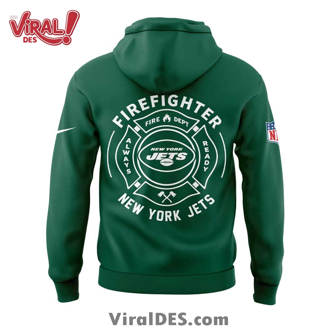 New York Jets 2025 Firefighter Application Day Hoodie And Cap