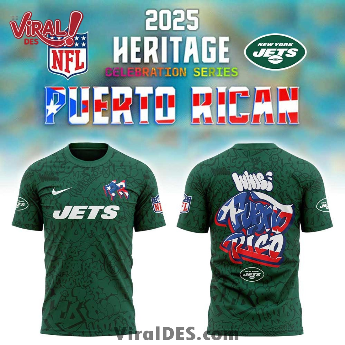New York Jets 2025 Puerto Rico Heritage Hoodie