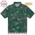 New York Jets Leafy Palms Green Hawaiian Shirt