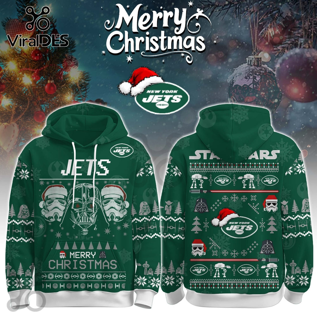 New York Jets Merry Christmas The Force Edition Hoodie 2025