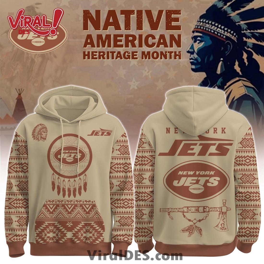 New York Jets Native American Heritage Month Hoodie, Long Pants