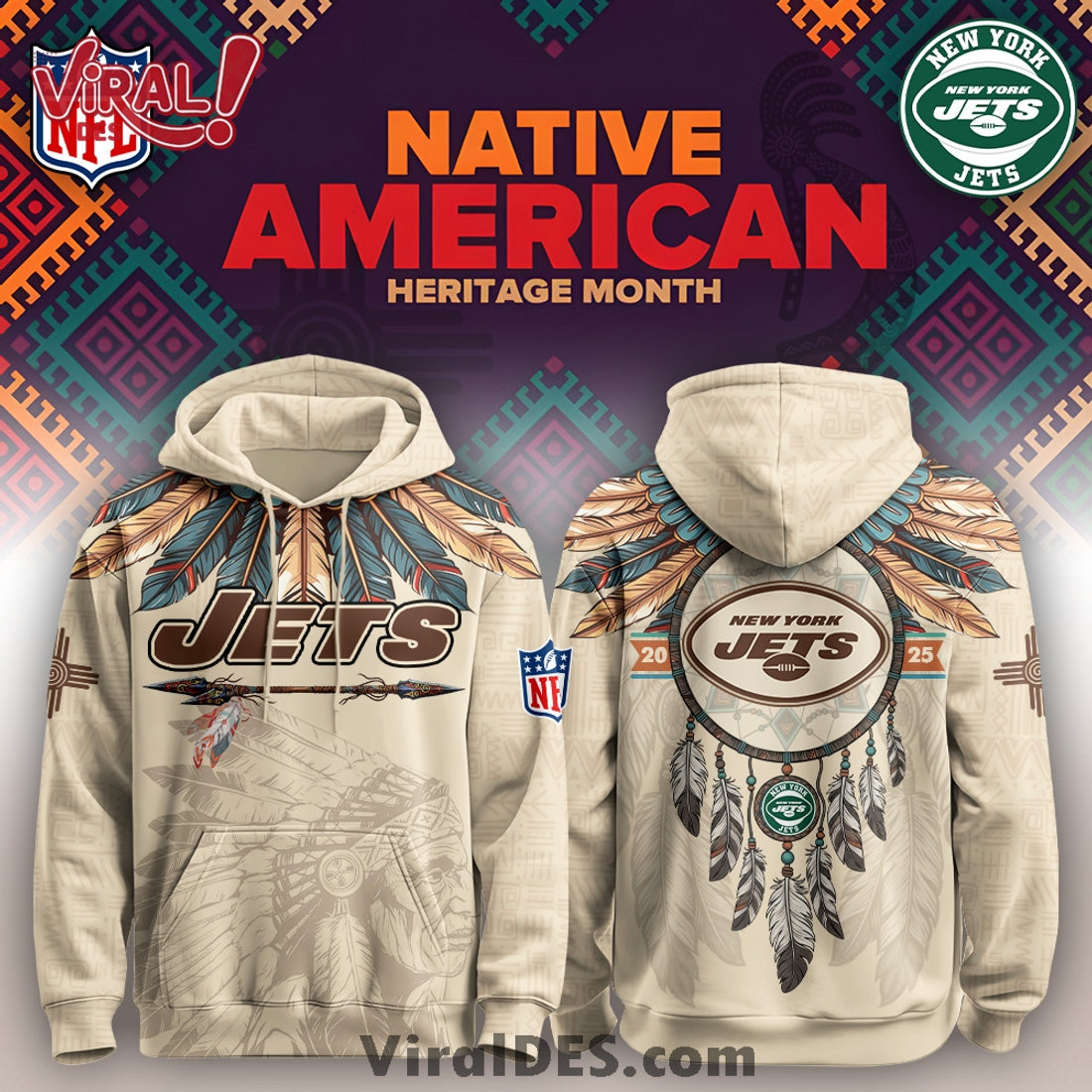 New York Jets Native American Heritage Month Limited Editions Hoodie