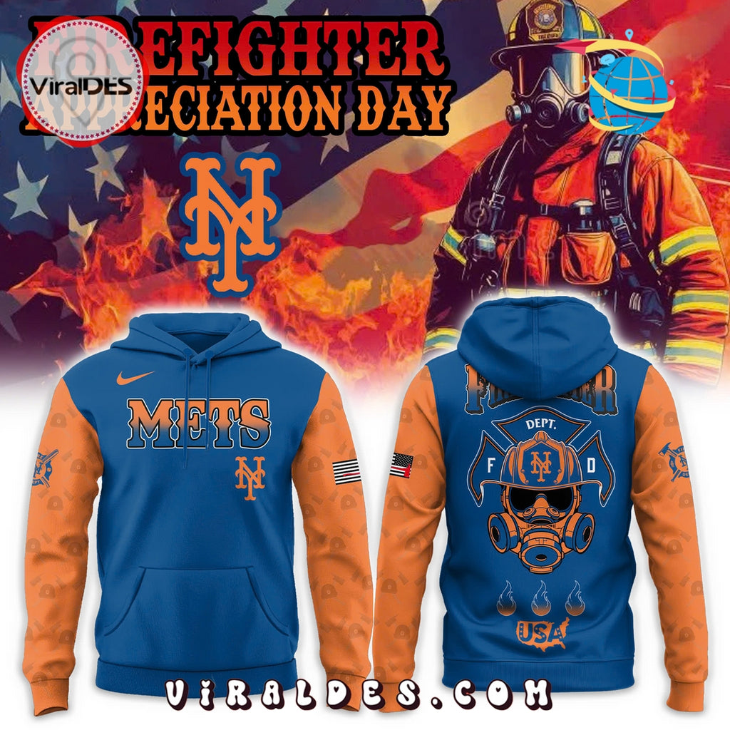 New York Mets Firefighter Appreciation Day Hoodie, Long Pants