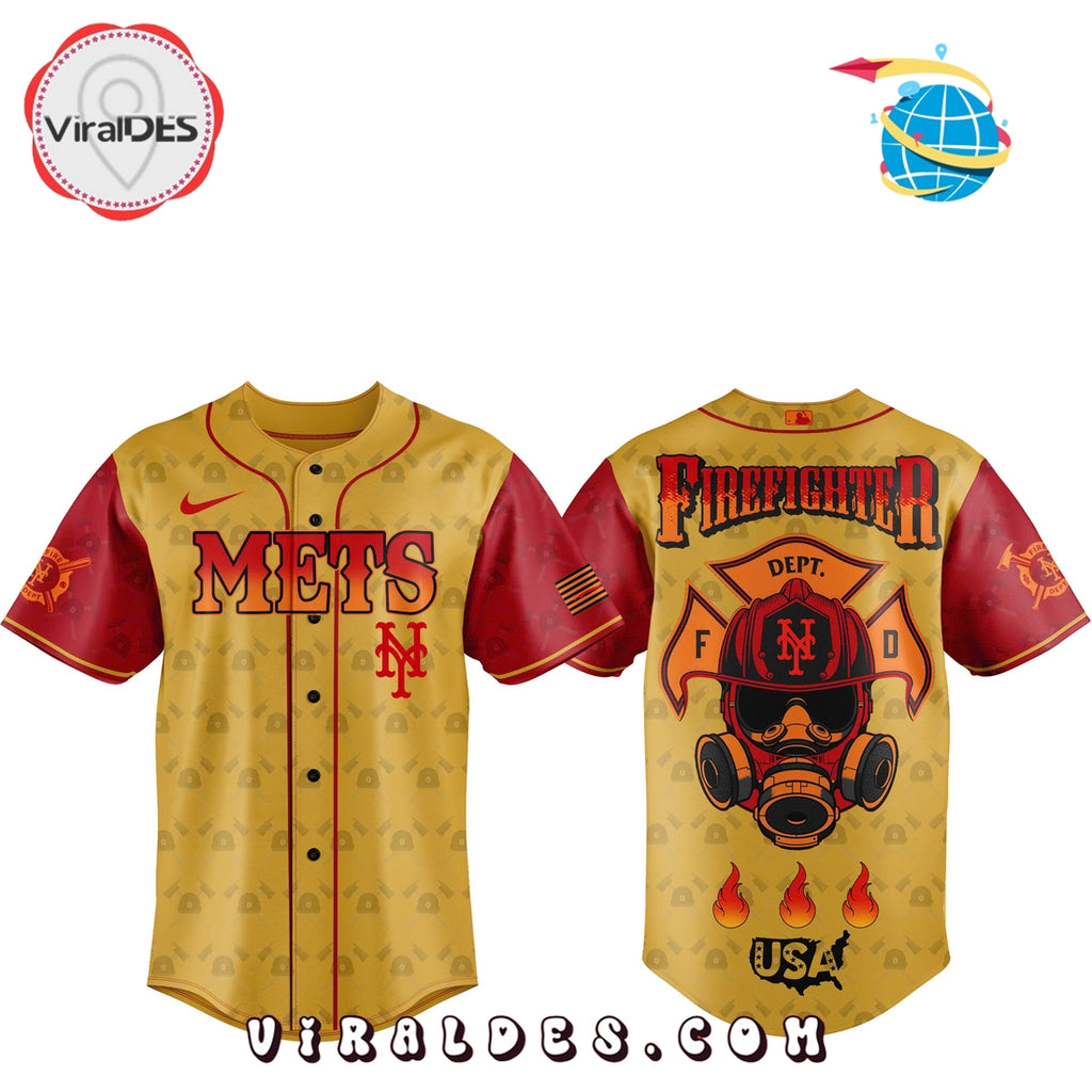 New York Mets MLB Firefighter Appreciation Baseball Jersey