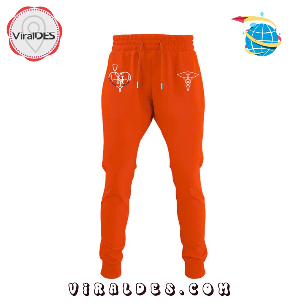 New York Mets Nurses Night Orange Hoodie, Long Pants