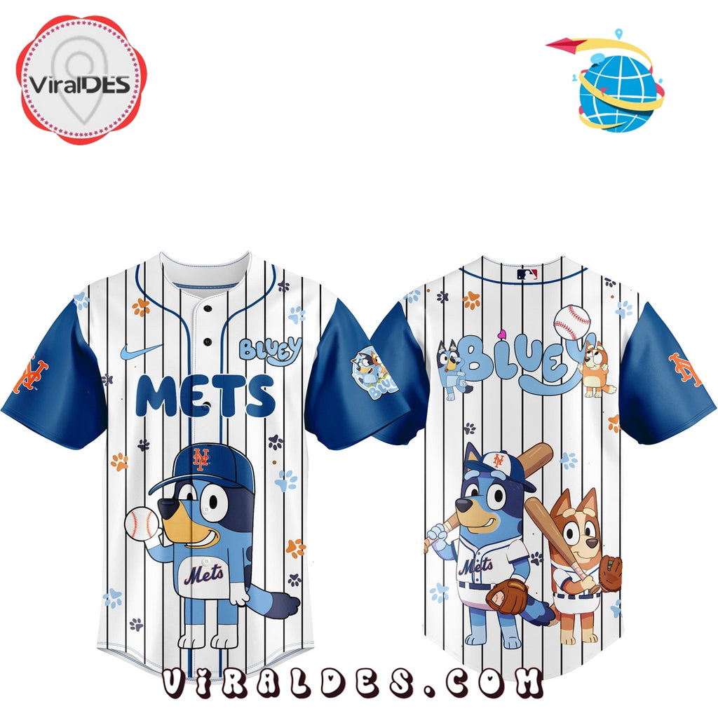 New York Mets x Bluey Night MLB Baseball Jersey