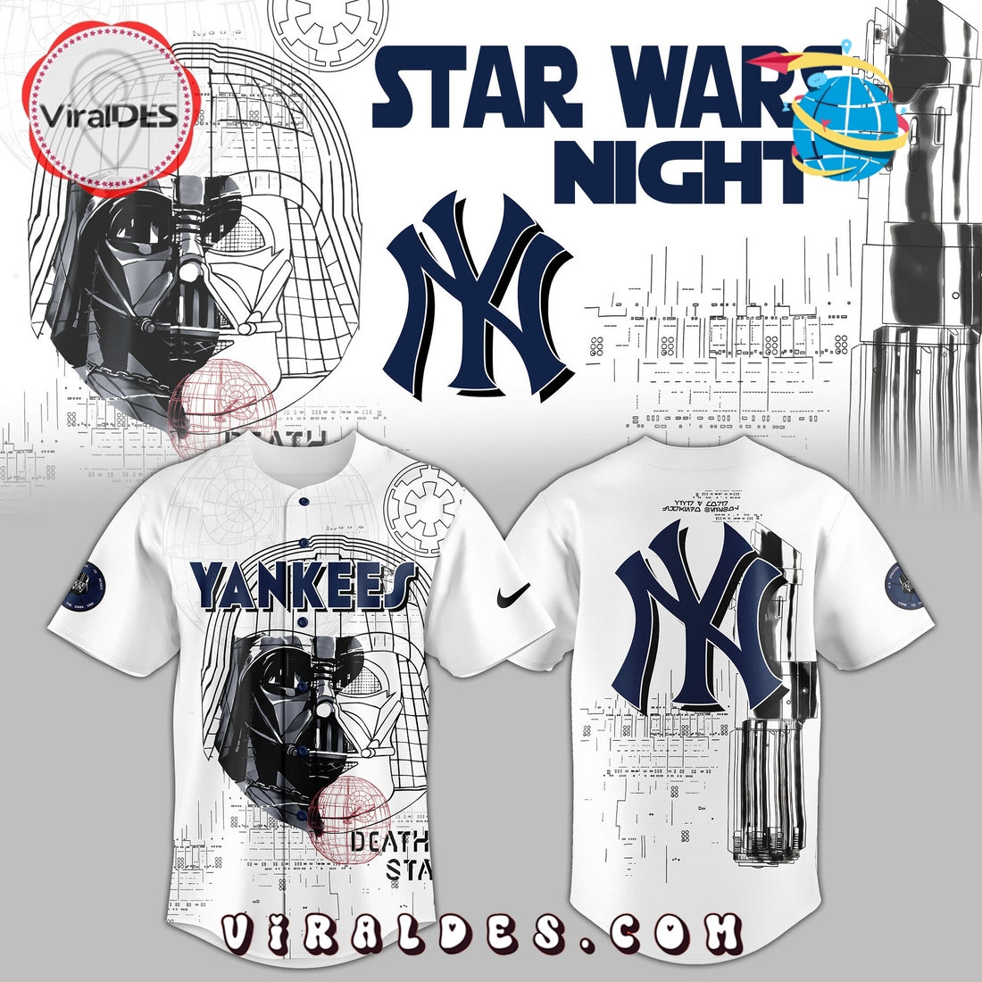 New York Yankees x Death Wars Night Baseball Jersey 2025