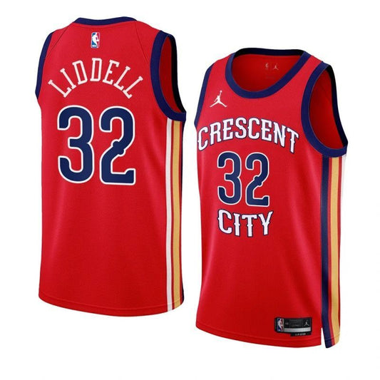 new orleans pelicans #32 e.j. liddell 2023-24 statement edition red swingman jersey