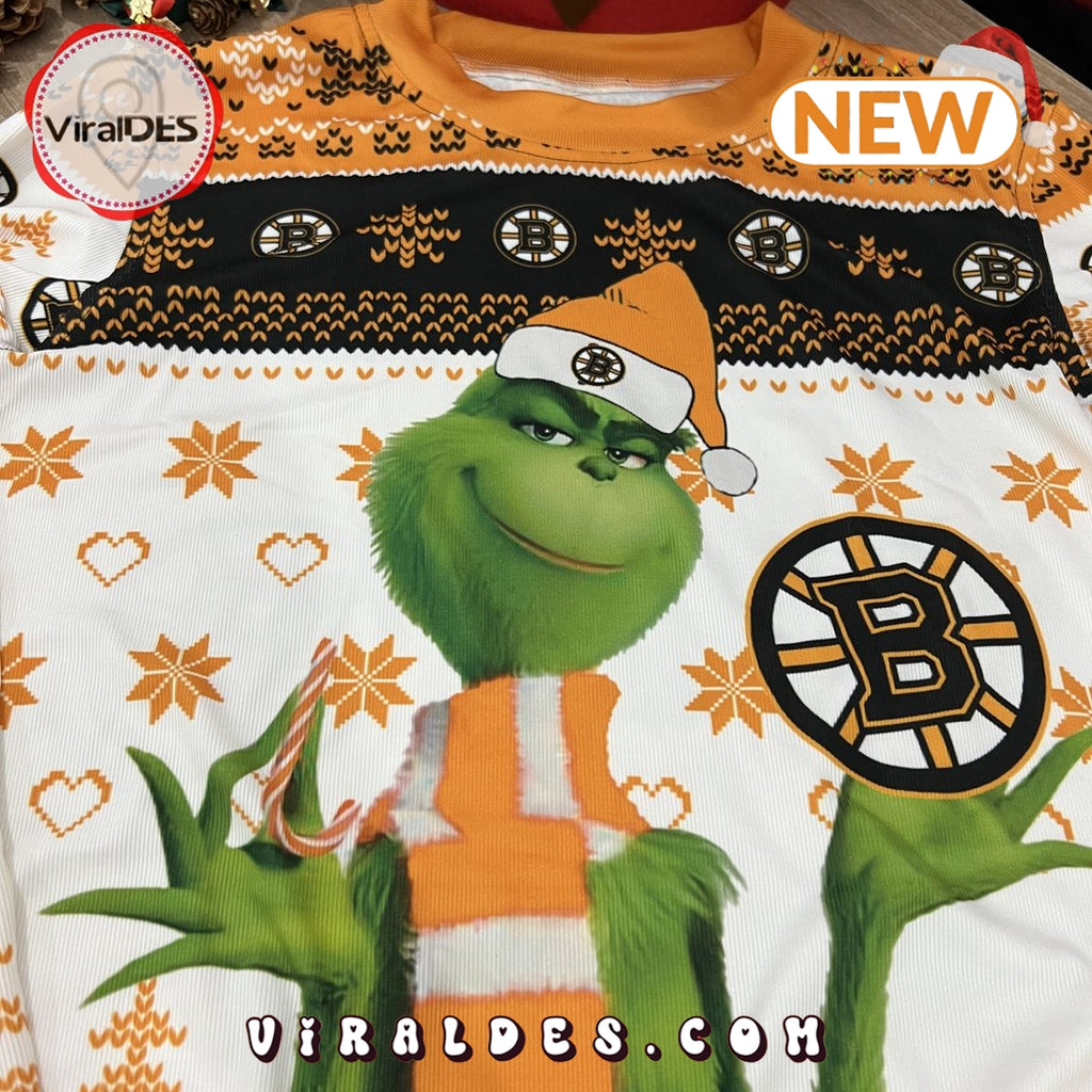 NHL Boston Bruins The Grinch Christmas Ugly Sweater