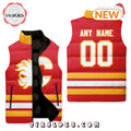 NHL Calgary Flames Custom Home Sleeveless Puffer Jacket