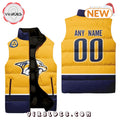 NHL Nashville Predators Custom Home Sleeveless Puffer Jacket