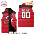NHL New Jersey Devils Custom Home Sleeveless Puffer Jacket