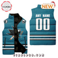 NHL San Jose Sharks Custom Home Sleeveless Puffer Jacket