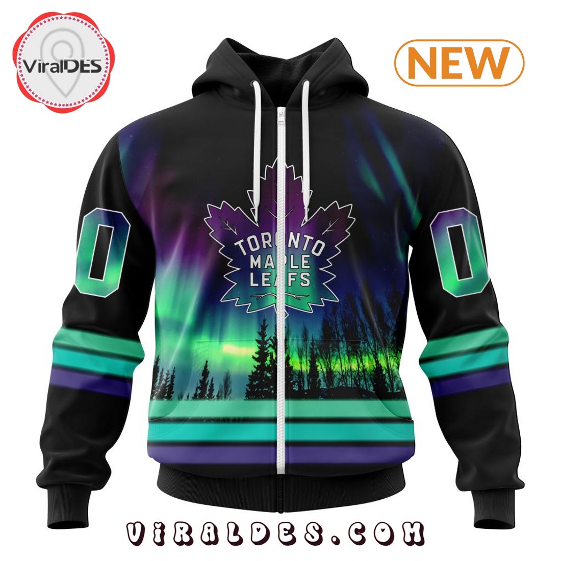 NHL Toronto Maple Leafs Special Northern Lights Hoodie
