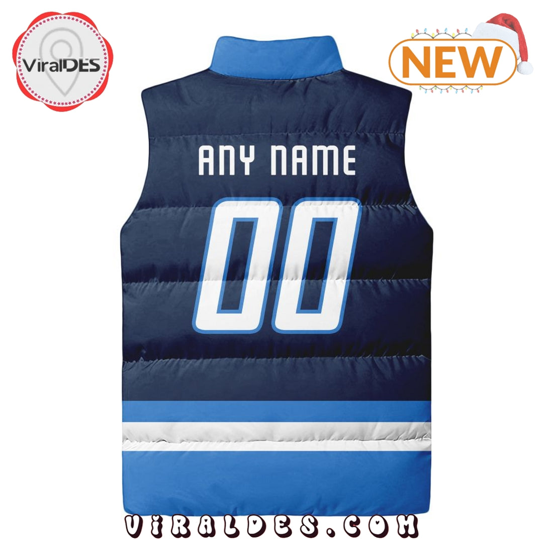 NHL Winnipeg Jets Custom Home Sleeveless Puffer Jacket