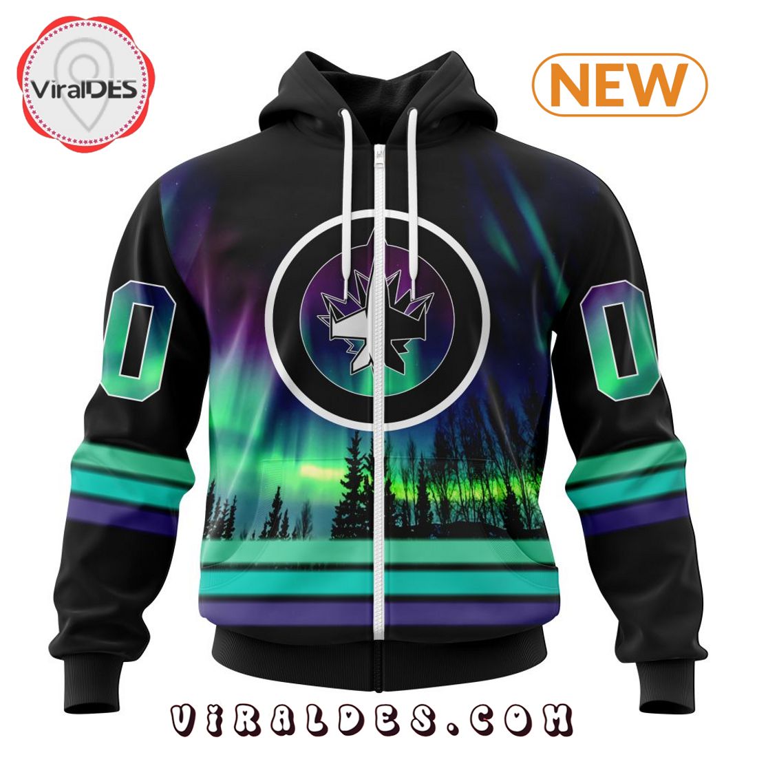 NHL Winnipeg Jets Special Northern Lights Hoodie