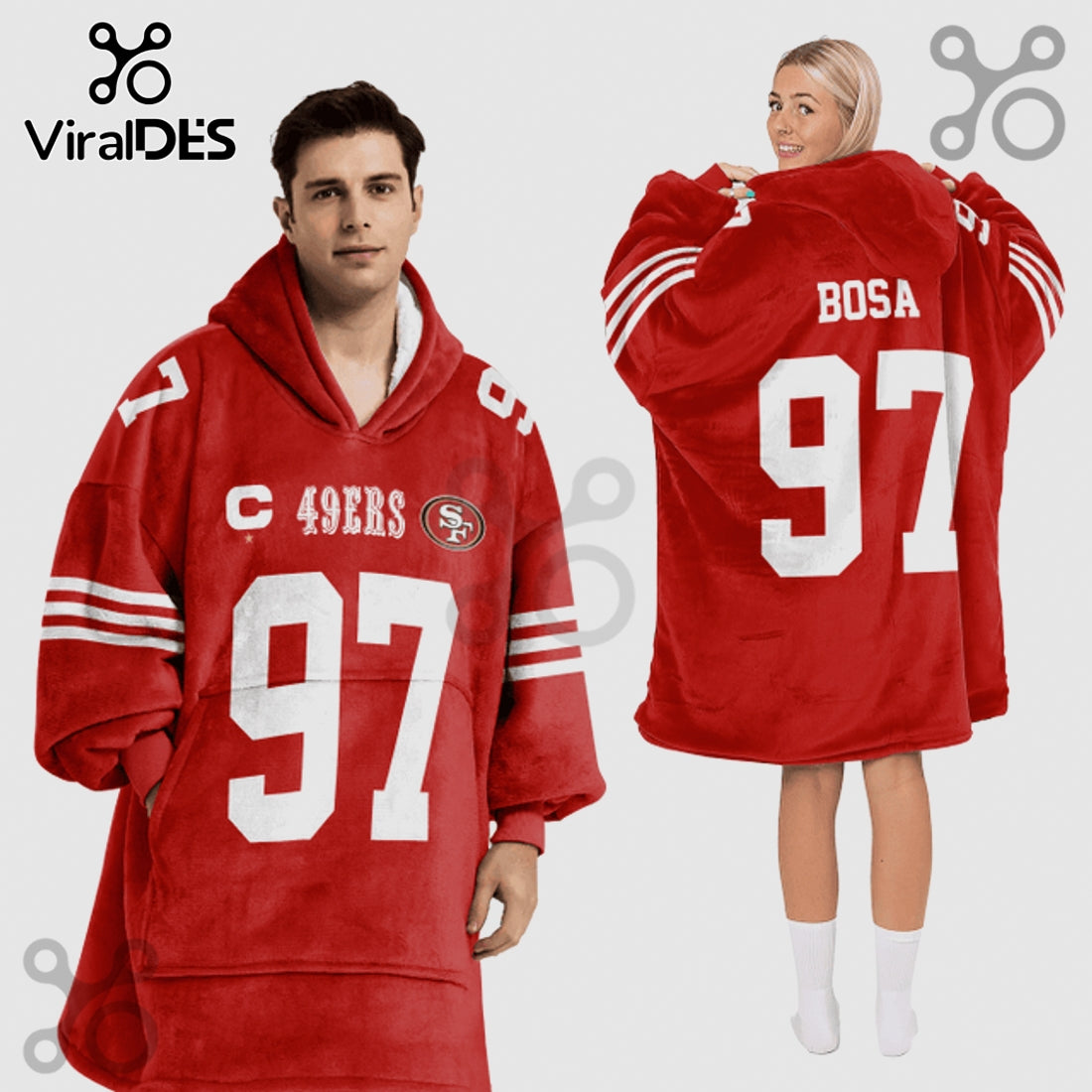 Nick Bosa 49ers 97 Blanket Hoodie