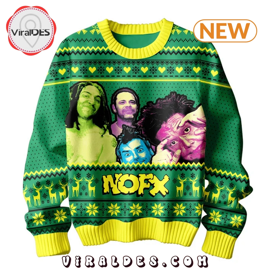 NOFX Band Punk’s Not Dead Christmas Ugly Sweater